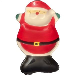 Santa ceramic candy dish